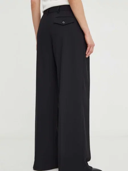 Kalhoty Day Birger et Mikkelsen široké high waist černá