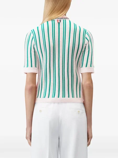 Top Thom Browne cu dungi roz