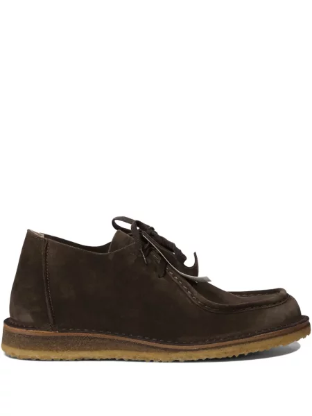 Pantofi loafer Astorflex cu șireturi din piele de căprioară maro