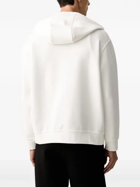 Hanorac cu glugă Armani Exchange cu broderie alb