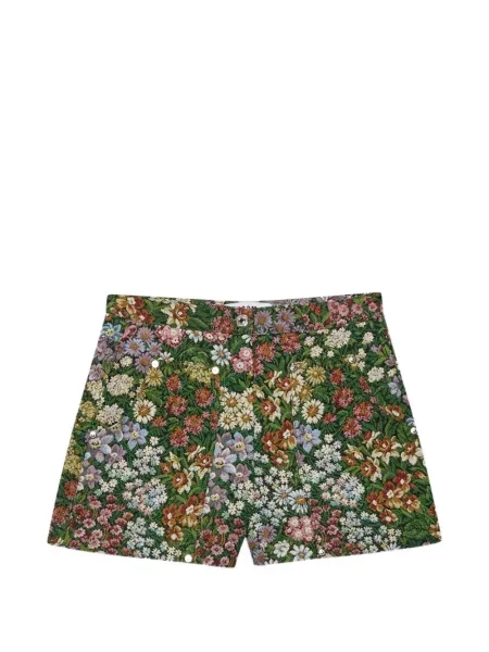 Pantaloni scurți Msgm cu model floral cu imagine verde