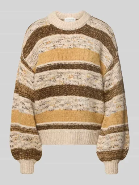 Sweter z dzianiny z mieszanki wełny lana model ‘Constance’ Msch Copenhagen