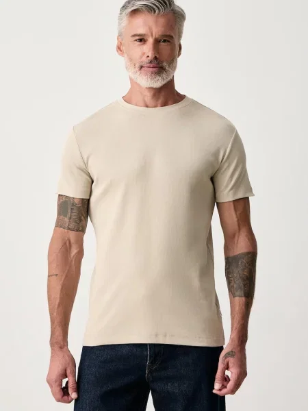 Lindbergh T-shirt basic z beżowa