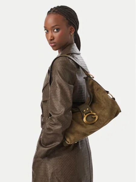 Torbica Guess Camden Tamno zelena