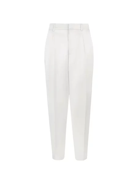 Pantaloni Philipp Plein din satin alb