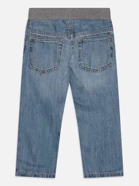 Svetlomodré chlapčenské slim fit džínsy GAP sivá