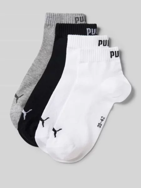 Skarpety do sneakersów z logo w zestaw 4 szt. Puma