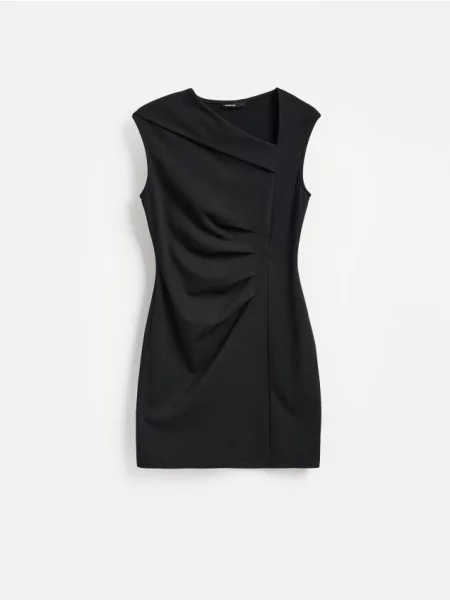 Reserved Rochie mini cu încrețitură negru
