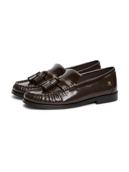 Mocasini Tommy Hilfiger din piele maro