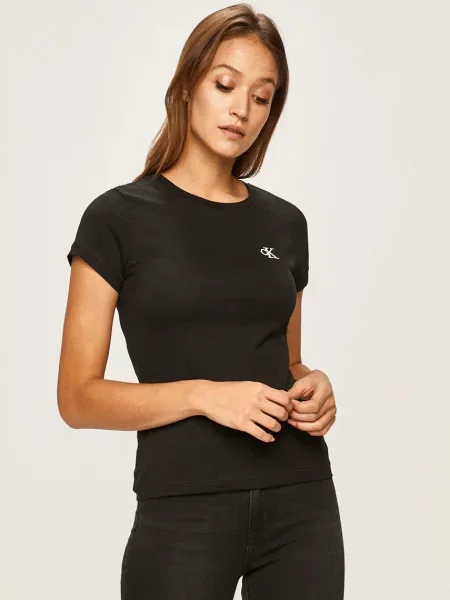 Majica Calvin Klein Jeans črna