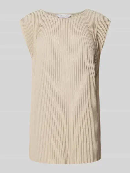 Top Maxmara Leisure plisowany beżowy