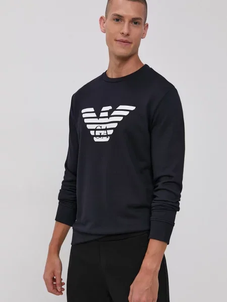 Суитчър Emporio Armani с принт тъмносиньо