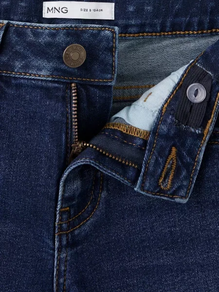 Дитячі Прямі джинси MANGO SLIM темно-синій сині