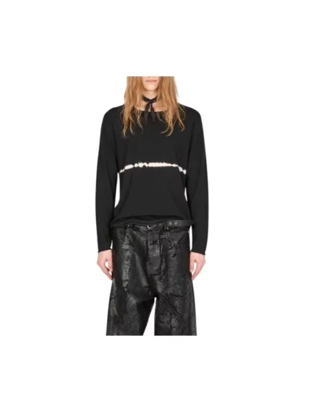 Dzianinowy sweter Isabel Benenato czarny