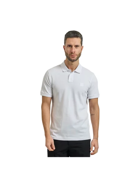 Boss Koszulka Polo Z Piki Passenger Slim Fit blau biała