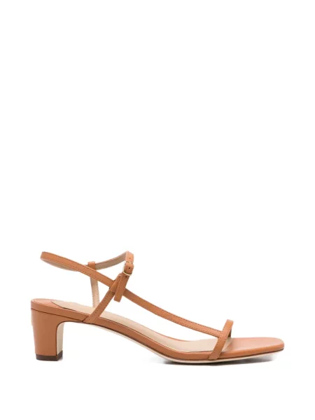 Sandale Lauren Ralph Lauren din piele cu bretele maro