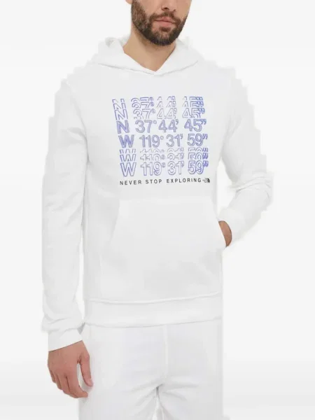 Hanorac cu glugă The North Face cu glugă cu imagine alb