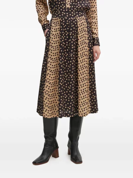 Midi-suknja La Petite Française na točke iznad koljena crna