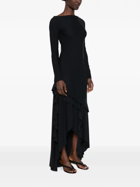 Rochie Love Moschino cu volane asimetrică negru