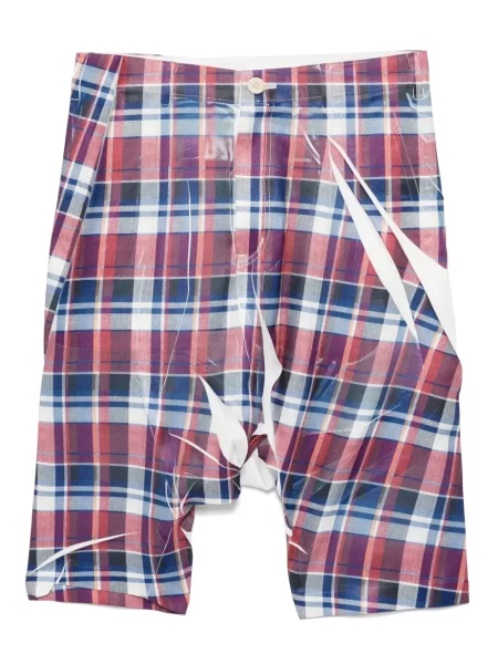Kratke hlače Comme Des Garçons Shirt karirane keper crvena