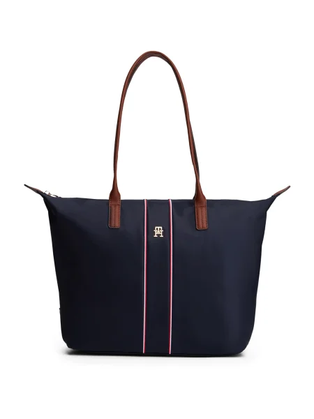 TOMMY HILFIGER Nakupovalna torba POPETTE mornarska / rjava modra