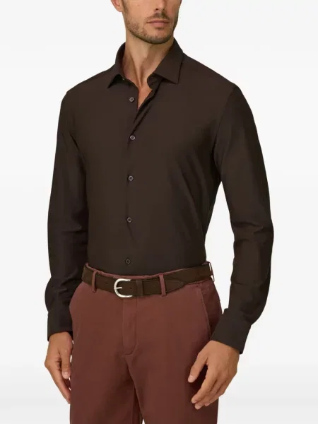 Cămașă Boggi Milano stretch maro