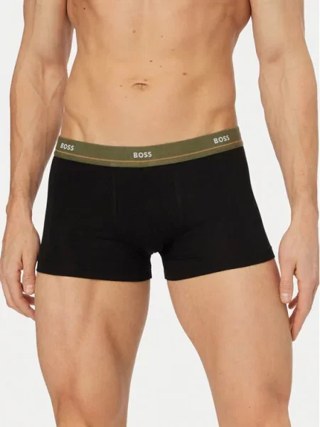 BOSS Boxeri Essential albastru regal / oliv alb negru