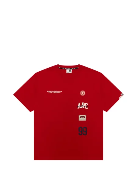 Tricou Aape By A Bathing Ape cu autograf roșu