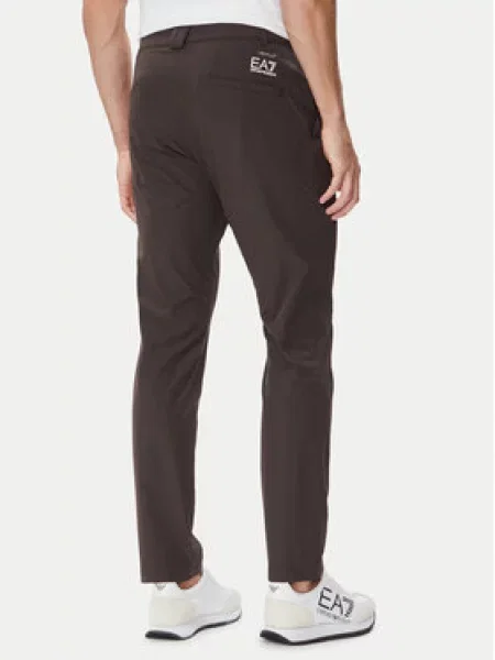 Emporio Armani Hlače iz tkanine Temno rjava