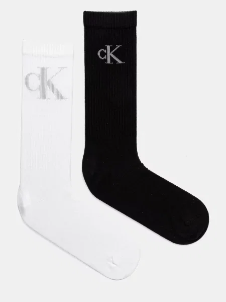 Чорапи Calvin Klein Jeans 2 чифта бяло