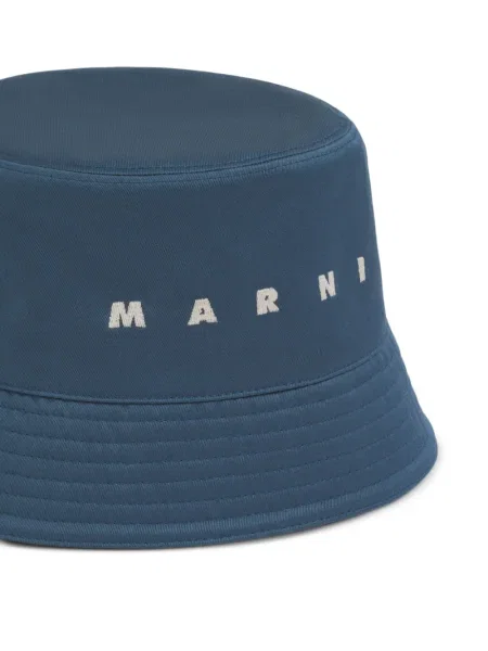 Pălărie Marni cu broderie albastru