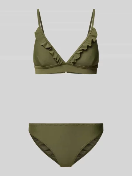 Zestaw bikini z falbanami model BEAU' Shiwi zielone