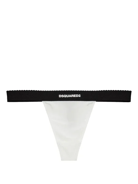Chiloți tanga Dsquared2 alb