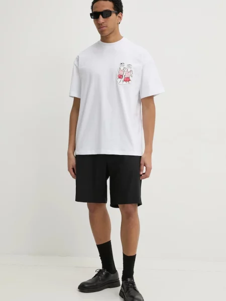 Футболка Msgm с аппликацией белая