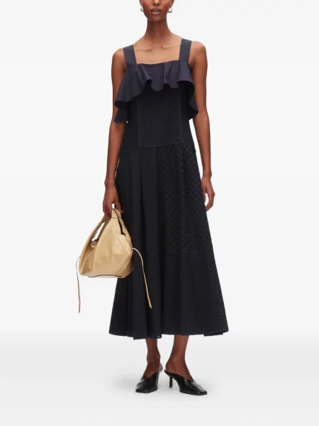 Κοστούμι μίντι φόρεμα 3.1 Phillip Lim με βολάν με μήκος μέχρι το γόνατο μπλε