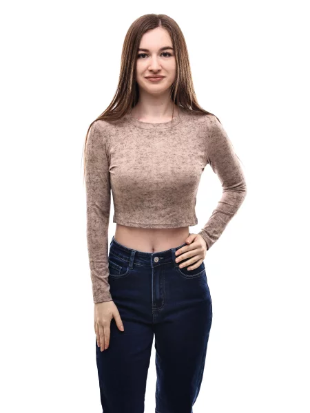 Лонгслів LUMO віскоза/поліестер бежевий