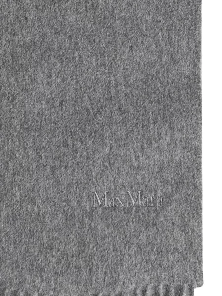Fular Max Mara cu broderie gri