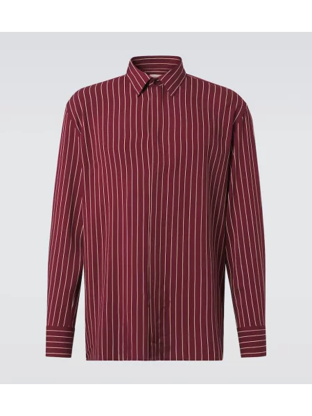 Cămașă Saint Laurent cu dungi bordo