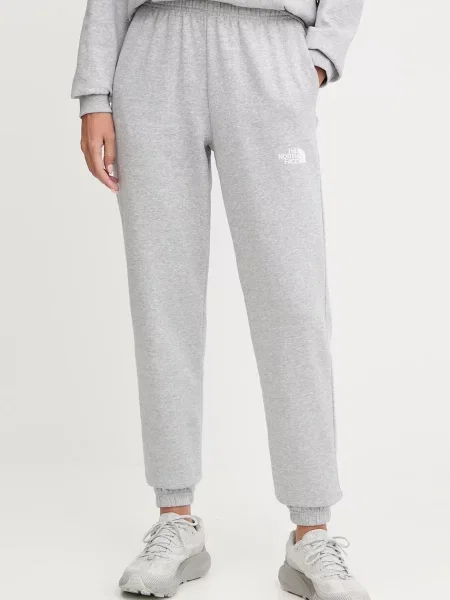 Спортен панталон The North Face Simple Dome с меланжов десен сиво