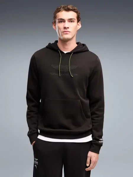 Худи Puma с лого черное