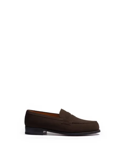 Pantofi loafer J.m. Weston din piele de căprioară maro