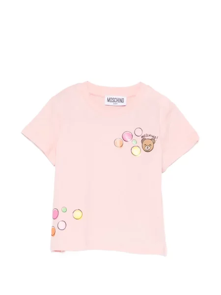 Koszulka dziecięca Moschino różowa