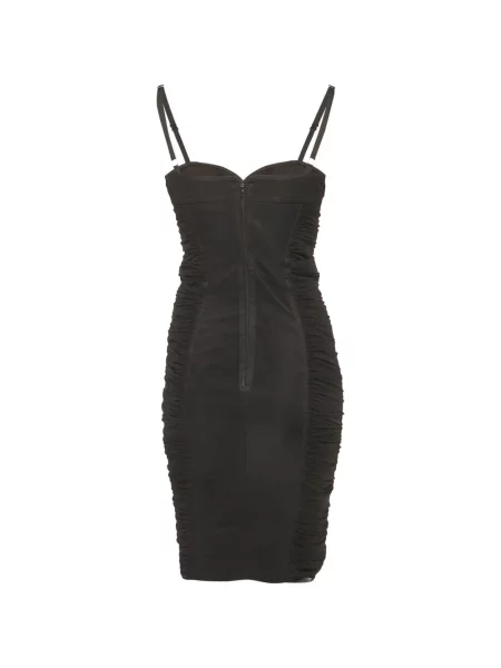 Rochie midi Dsquared2 cu volane negru
