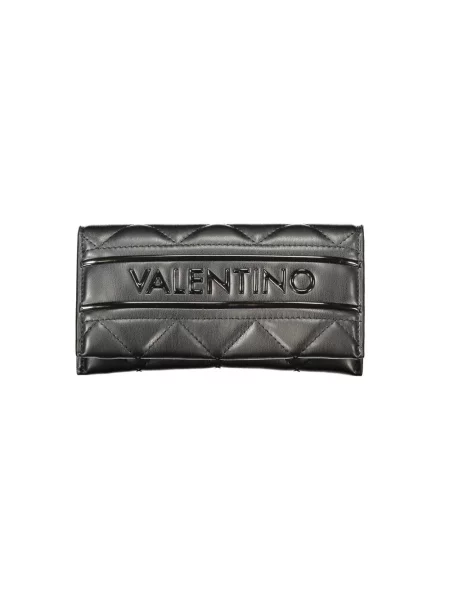 Lniany portfel Valentino czarny
