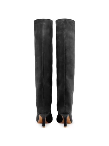 Botine Mm6 Maison Margiela cu vârf pătrat negru