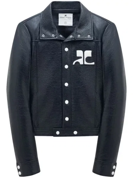 Geanta de piele Courreges albastru