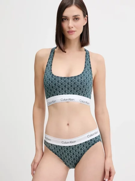 Calvin Klein Underwear podprsenka s bavlnou zelená