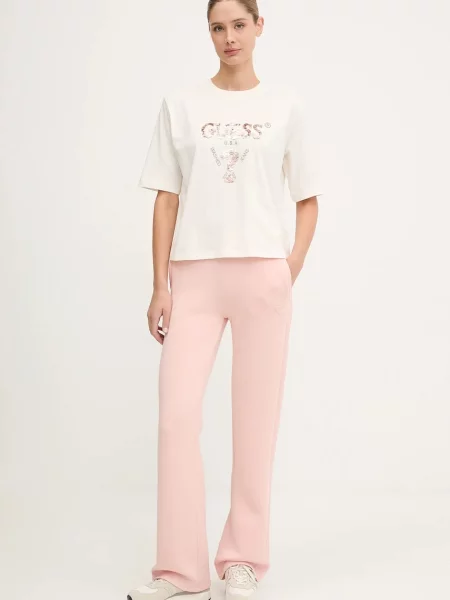 Спортивні штани Guess з принтом червоний