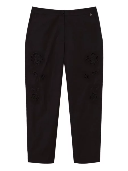 Pantaloni Twinset cu broderie negru