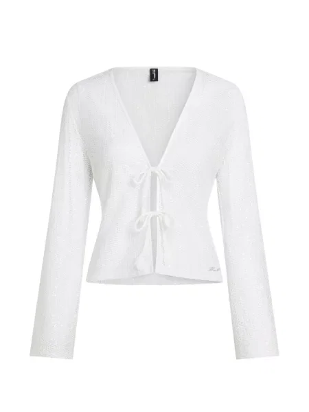 Croșetat top Karl Lagerfeld alb